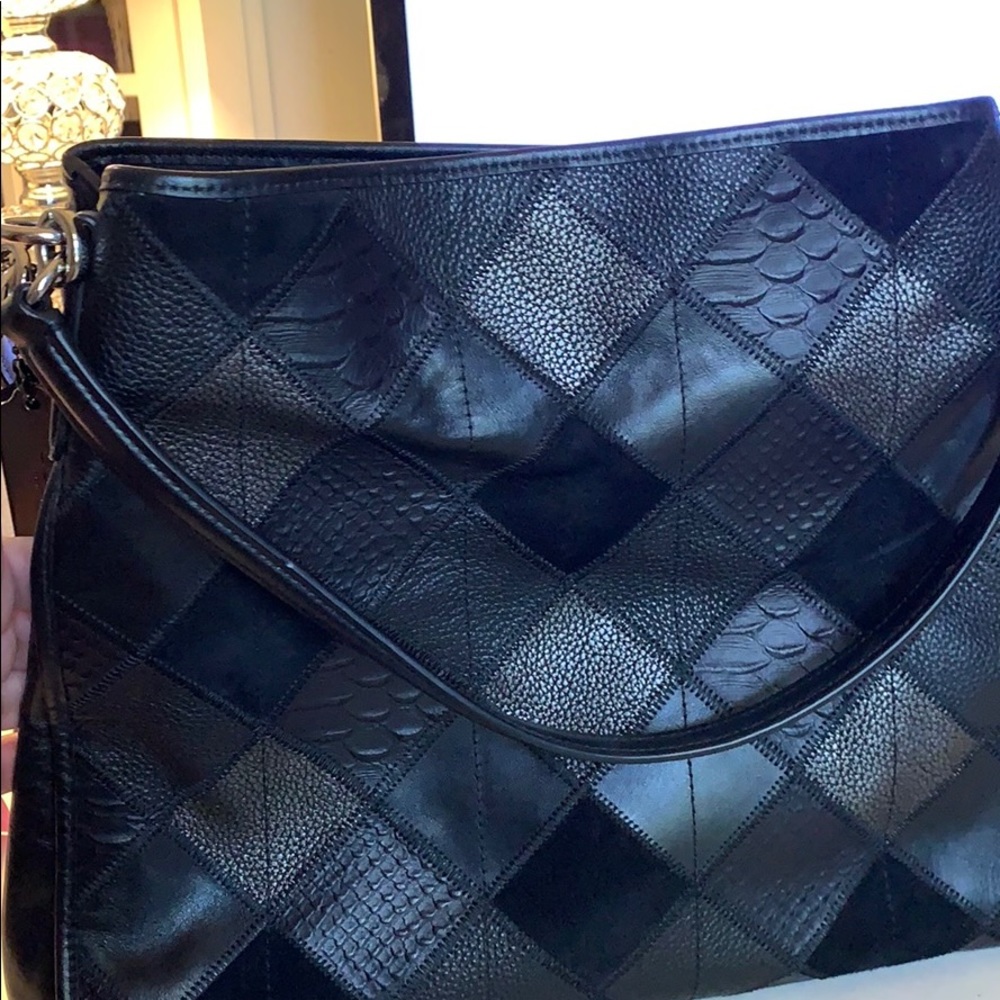Coach Fancy Quilted Leather Handbag